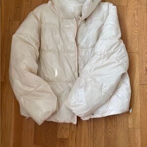 a new day Women's Off-White Puffer Coat